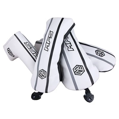 Embroidered White Leather Golf Head Covers